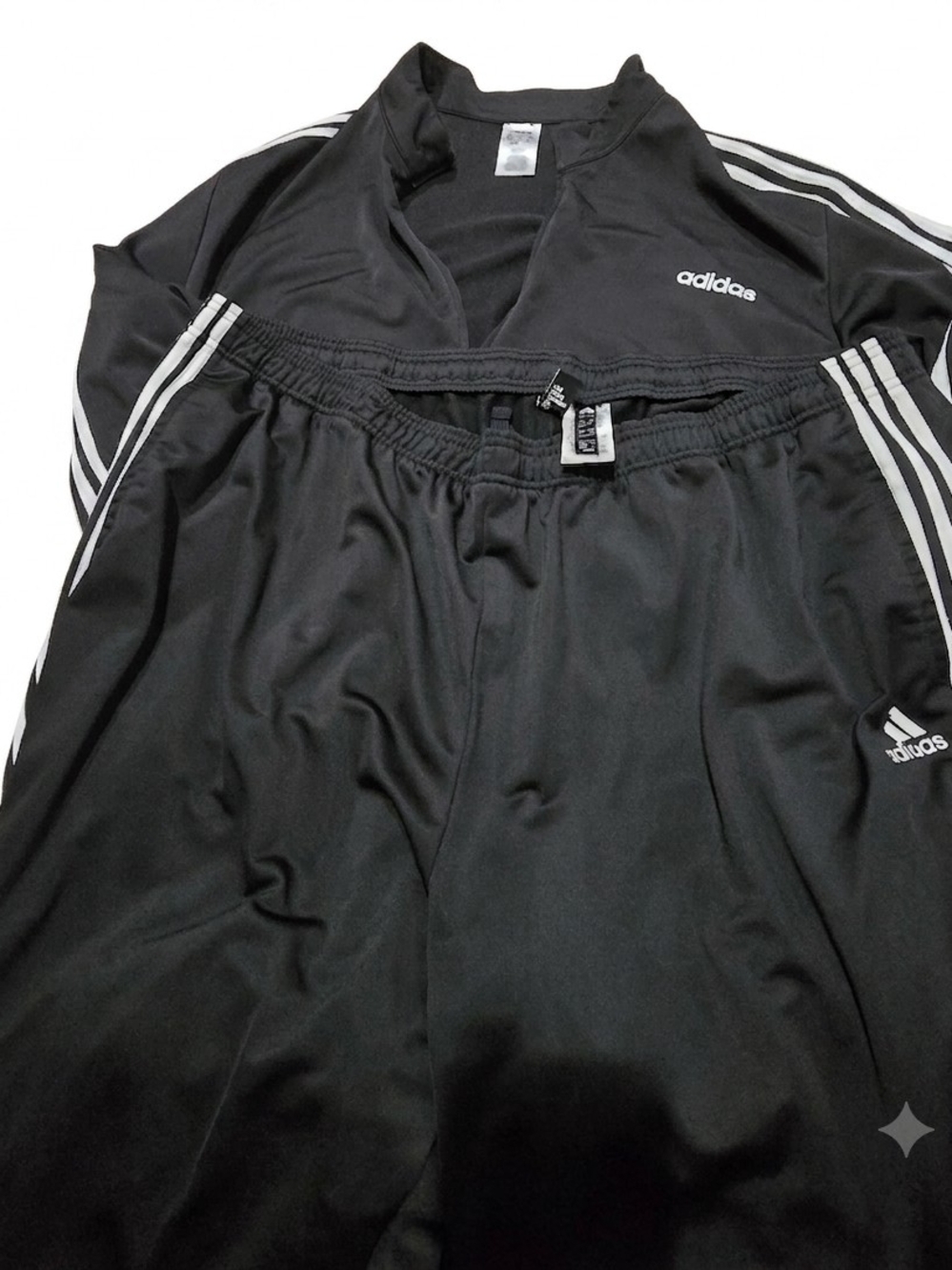 adidas Black Men’s Athletic Shorts with White Side Stripes